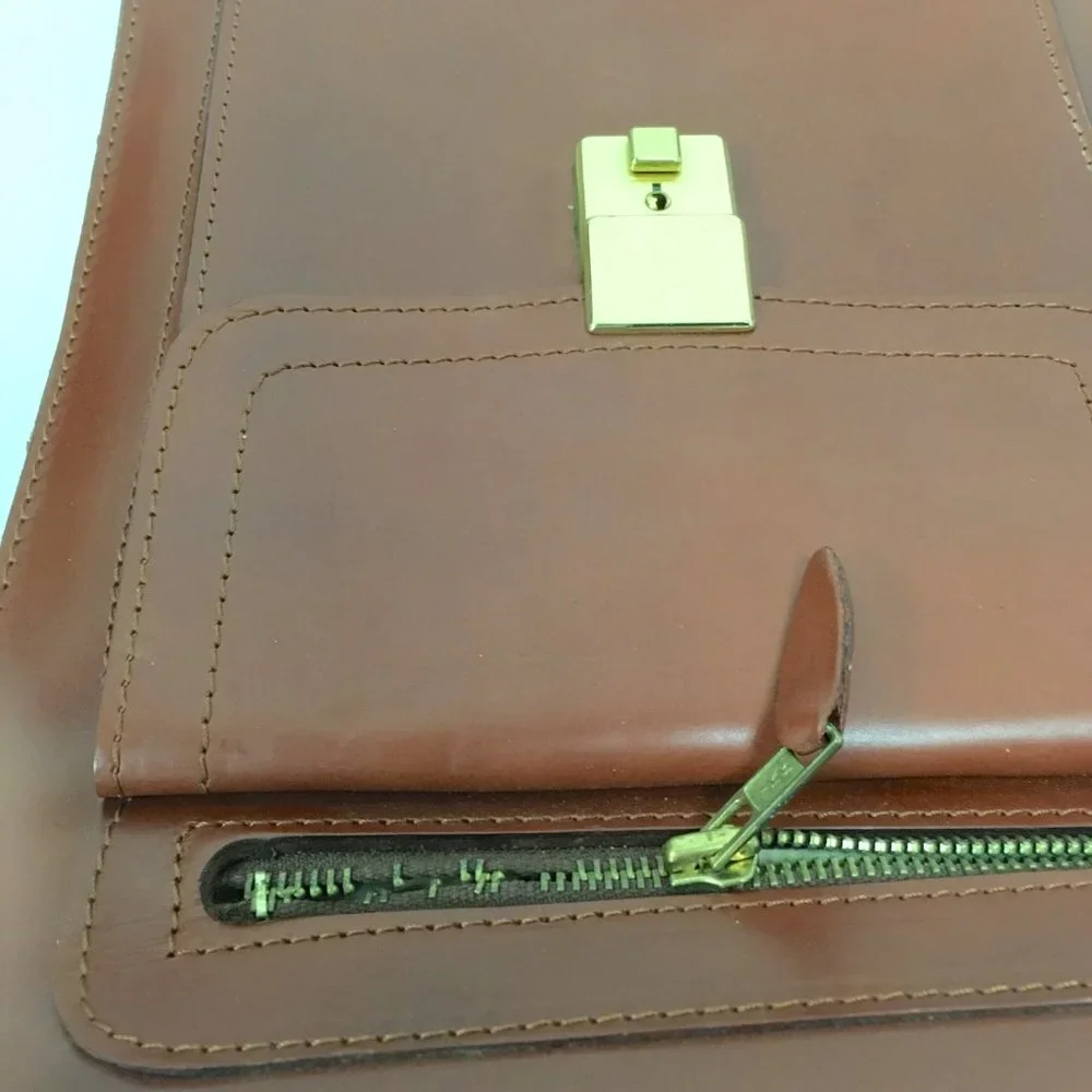 Vintage Swaine Adeney Brigg leather Briefcase Document Case custom made England